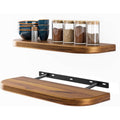 Acacia Wood Floating Wall Shelves