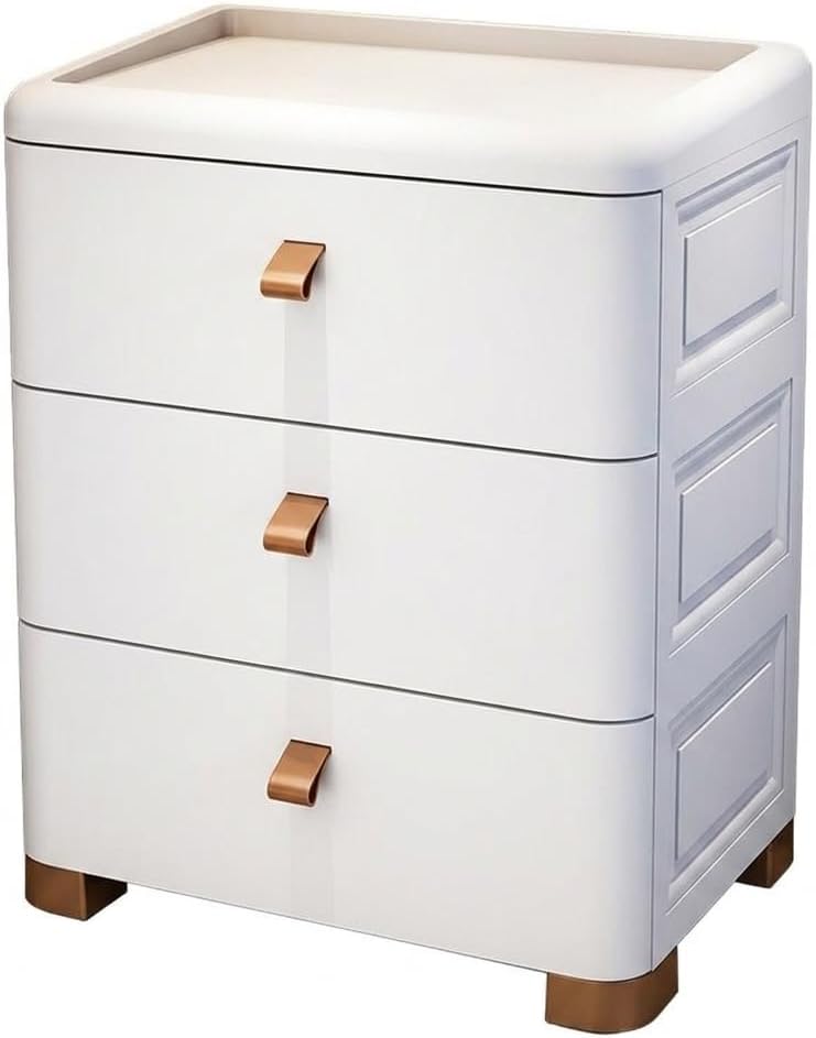 White Slim Freestanding Bathroom Cabinet