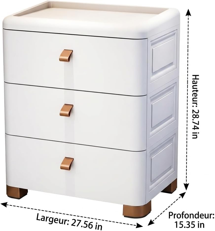 White Slim Freestanding Bathroom Cabinet