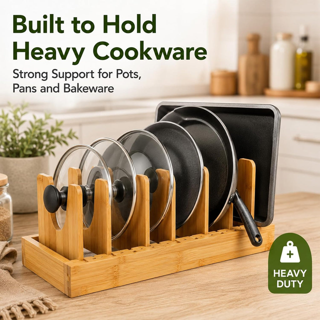 Expandable Bamboo Kitchen Storage Rack