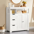 White Slim Bathroom Storage Cabinet