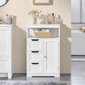White Slim Freestanding Bathroom Cabinet