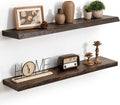 Walnut Live Edge Floating Shelves Set of 2