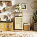 Natural Rattan Bathroom Storage Cabinet