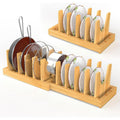 Expandable Bamboo Pots & Pans Organizer